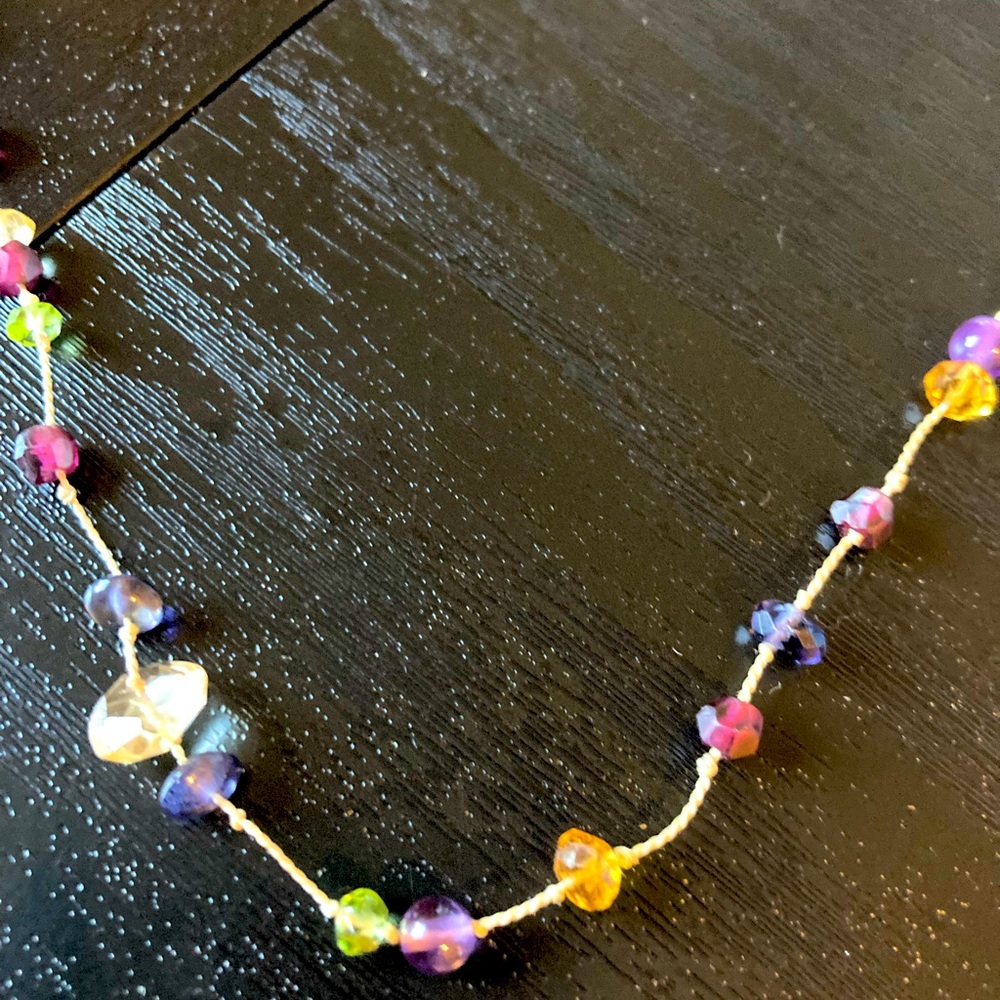 Multicolor semi precious stones. Necklace for life